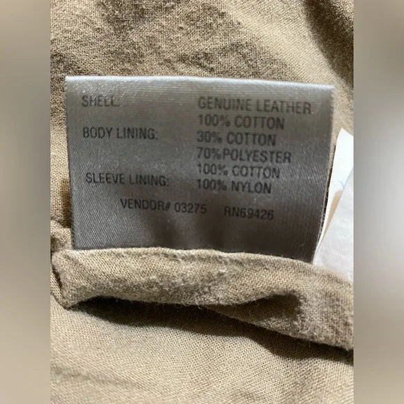 Wilson’s Leather Olive Green Cropped Military Jacket Size Large - Picture 11 of 12